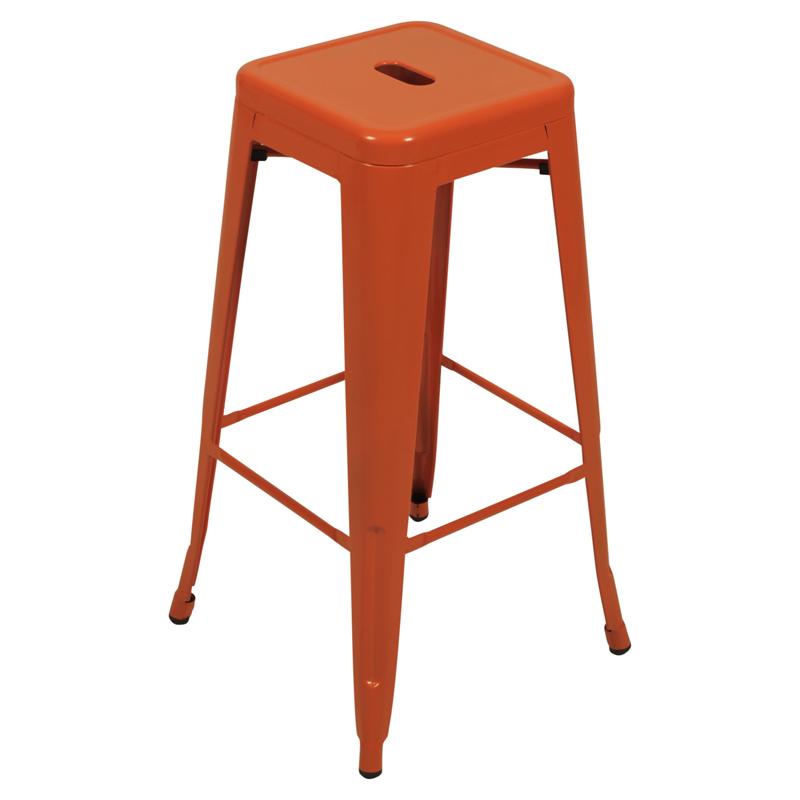 Barkrukken huren | Industriele barkruk oranje