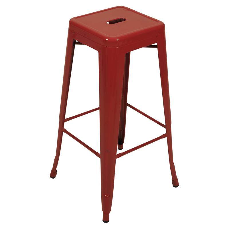 Barkrukken huren | Industriele barkruk rood