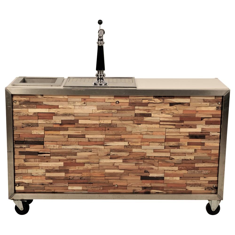 Bar huren |  Luxe mobiele bar hout met koeling